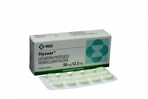 Hyzaar 50 / 12.5 Mg Caja Con 30 Tabletas Recubiertas Rx Rx4