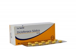 Diclofenaco Sódico 50 mg Caja Con 50 Tabletas Rx
