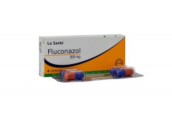 Fluconazol 200 mg Caja Con 4 Cápsulas Rx.