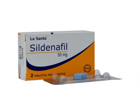 Sildenafil La Santé 50 mg Caja Con 2 Tabletas Recubiertas Rx