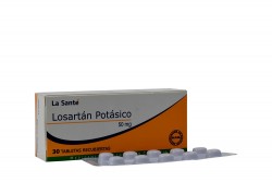 Losartán Potásico 50 Mg Caja Con 30 Tabletas Recubiertas Rx4