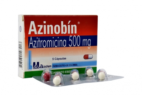 Azinobin 500 mg Caja Con 5 Cápsulas Rx2