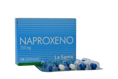 Naproxeno 250 mg Caja Con 10 Cápsulas