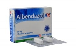 Albendazol 200 Mg AG Caja Con 2 Tabletas Rx