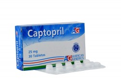 Captopril 25 mg Caja Con 30 Tabletas Rx4