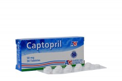 Captopril 50 mg Caja Con 30 Tabletas Rx