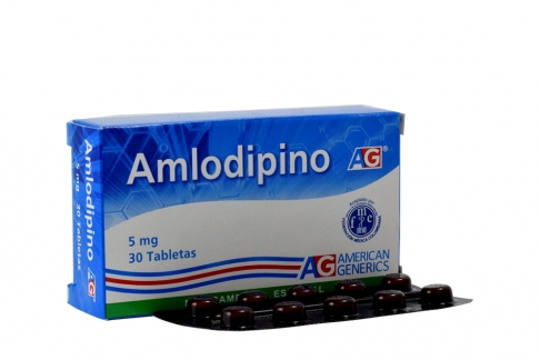 Amlodipino 5 mg Caja X 30 Tabletas Rx Rx4