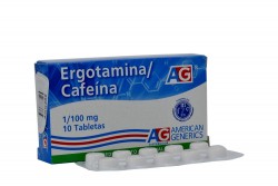 Ergotamina Cafeína 1 / 100 Mg Caja Con 10 Tabletas Rx