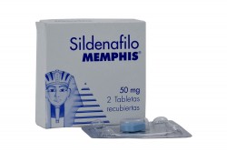 Sildenafilo Memphis 50 mg Caja Con 2 Tabletas Recubiertas Rx