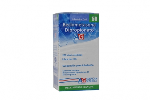 Beclometasona Dipropionato 50 mcg Caja Con Inhalador Con 200 Dosis Rx