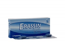 Erassin 50 mg Caja  Con 2 Tabletas Rx
