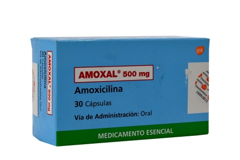 Amoxal 500 mg Caja Con 30 Cápsulas Rx Rx2