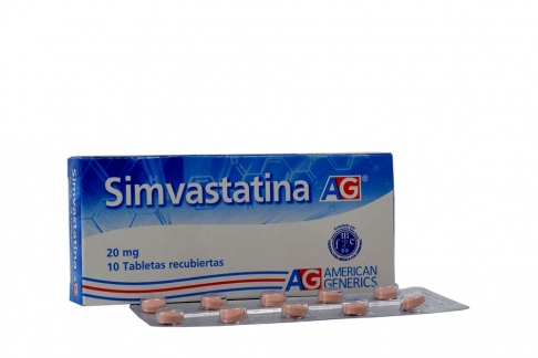 Simvastatina 20 Mg Caja Con 10 Tabletas Rx