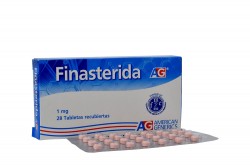 Finasterida 1 mg Caja Con 28 Tabletas Recubiertas Rx