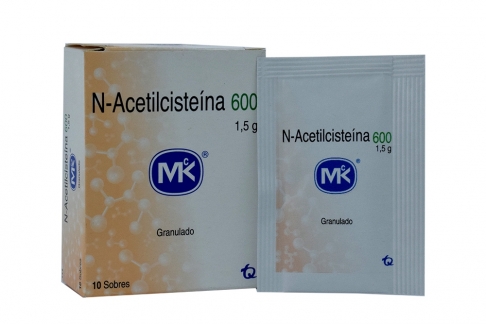 N-Acetilcisteina 600 1.5 g Caja Con 10 Sobres Rx