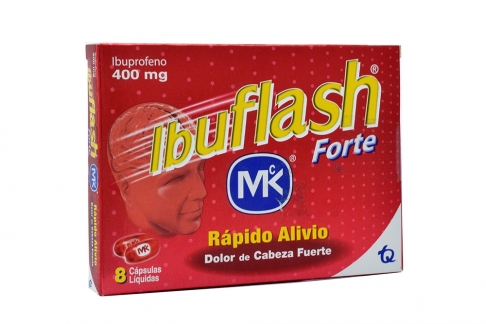 Ibuflash Forte 400 mg Caja Con 8 Cápsulas Rx4