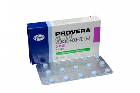 Provera 5 Mg Caja Con 30 Tabletas Rx  Rx1