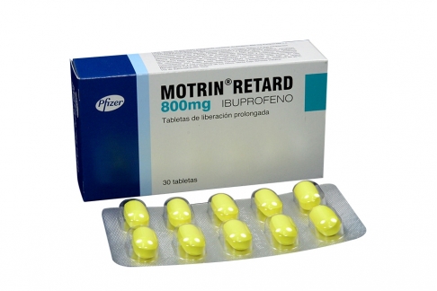 Motrin Retard 800 mg Caja Con 30 Tabletas De Liberación Prolongada Rx