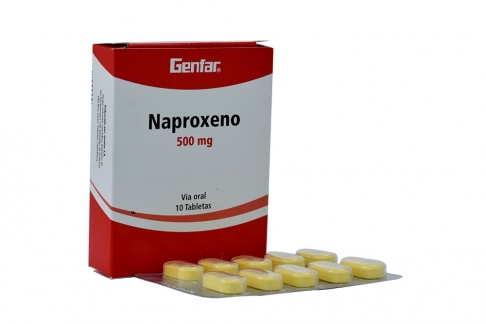 Naproxeno 500 mg Genfar Caja Con 10 Tabletas Rx