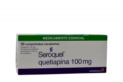 Seroquel Quetiapina 100 mg Caja Con 30 Comprimidos Recubiertos  Rx4
