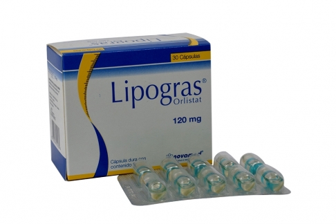 Lipogras 120 mg Caja Con 30 Cápsulas Duras Con Contenido Líquido Rx1