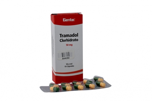 Tramadol 50 mg Caja x 10 Cápsulas Rx