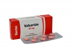 Valsartán 80 mg Caja Con 14 Tabletas Recubiertas RX