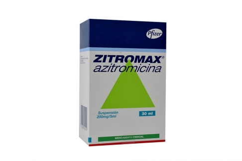 Zitromax Suspensión 200 mg / 5 mL Caja Con Frasco Con 30 mL Rx Rx2