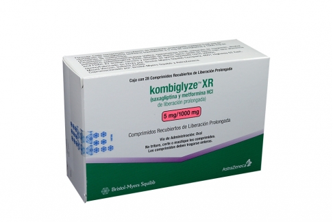 Kombiglyze XR 5 / 1000 mg Caja Con 28 Comprimidos Rx1 Rx4