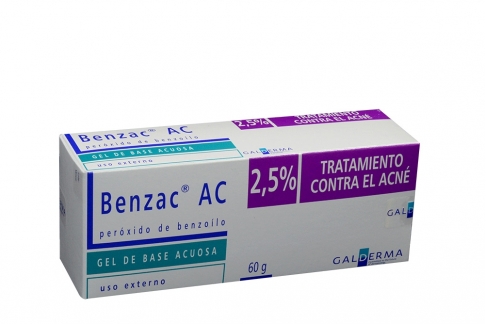 Benzac Ac 2.5% Gel Caja Con Tubo Con 60 g