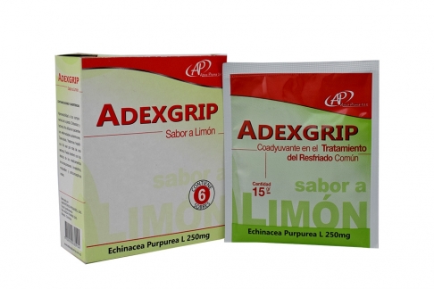 Adexgrip 250 g Polvo Para Solución Oral Caja Con 6 Sobres - Sabor Limón