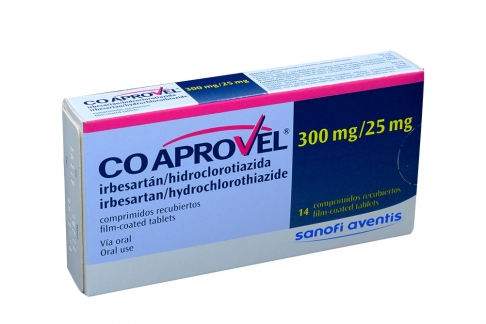 Coaprovel 300 / 25 mg Caja Con 14 Comprimidos Recubiertos Rx