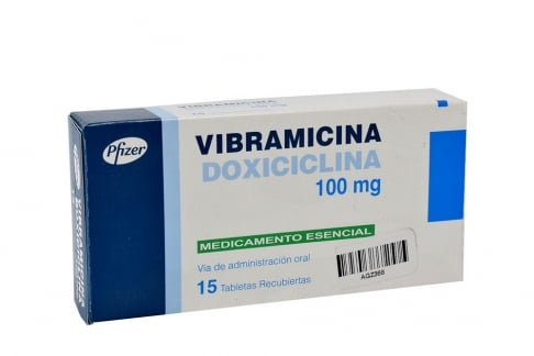 Vibramicina 100 mg Caja Con 15 Tabletas Rx Rx2