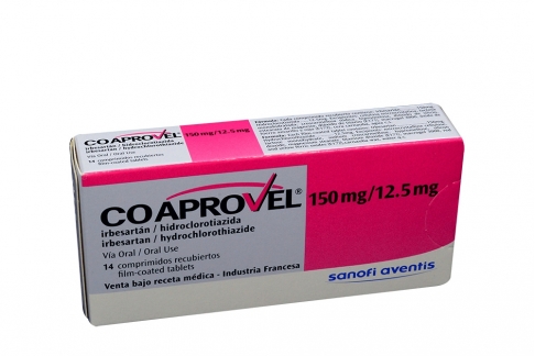 Coaprovel 150 / 12.5 Mg Caja Con 14 Comprimidos Recubiertos Rx Rx4 Rx1