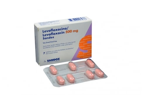 Levofloxacina 500 mg Caja Con 7 Tabletas Con Pelicula Rx Rx2