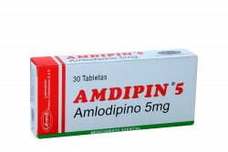 Amdipin 5 mg Caja Con 30 Tabletas Rx4