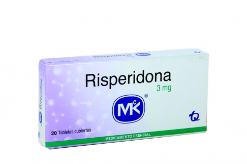 Risperidona 3 mg Caja Con 20 Tabletas Cubiertas Rx1