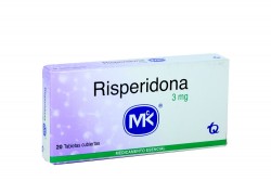 Risperidona 3 mg Caja Con 20 Tabletas Cubiertas Rx4 Rx1
