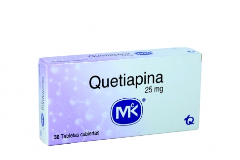 Quetiapina 25 mg Caja Con 30 Tabletas Cubiertas Rx1 Rx4